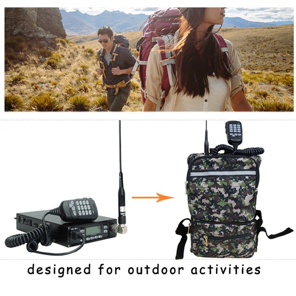 ABBREE  25W Backpack Packable FM VHF/UHF Dual Band ham Amateur Car Mobile Radio Transceivers 12000 battery