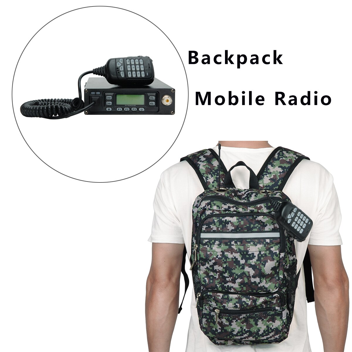 ABBREE 25W Backpack Packable FM VHF/UHF Dual Band ham Amateur Car Mobile Radio Transceivers 12000 battery ABBREE 25W Backpack Packable FM VHF/UHF Dual Band ham Amateur Car Mobile Radio Transceivers 12000 battery