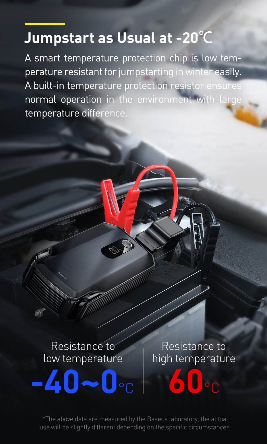 Baseus 20000mAh Car Jump Starter Power Bank 2000A 12V Portable Battery Charger Auto Emergency Booster Starting Device Jump Start
