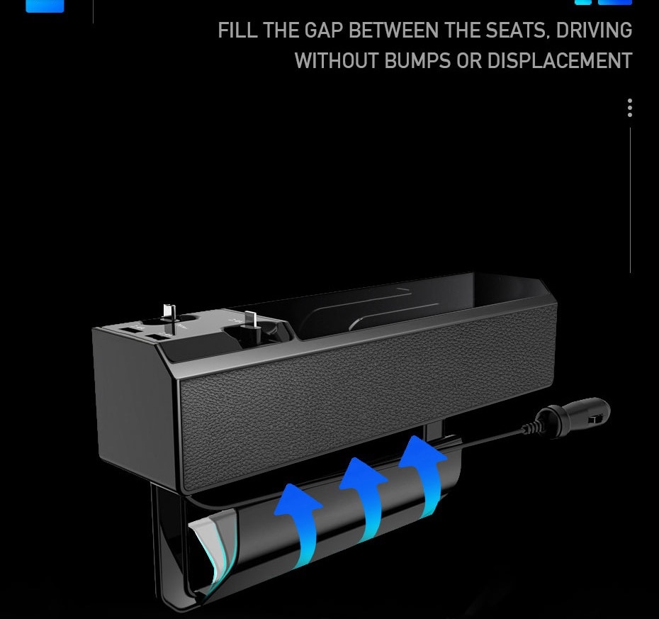 Car Seat Gap Storage Box Interior Auto Seat Crevice Organizer ABS Seat Side Pocket Box IOS QC3 Charge Wire USB Port Accessories Car Seat Gap Storage Box Interior Auto Seat Crevice Organizer ABS Seat Side Pocket Box IOS QC3 Charge Wire USB Port Accessories